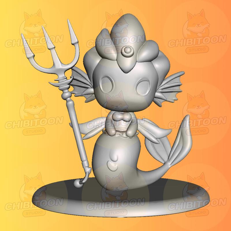 🌊🧜‍♀️ Nerissa – The Little Sea Princess 🌊🧜‍♀️ | Chibi Kawaii