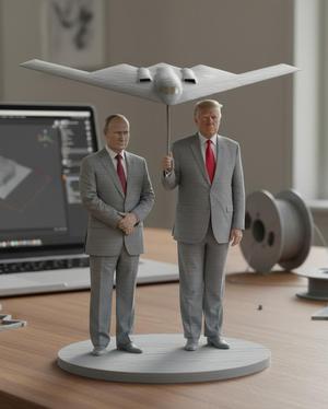 Trump and Putin in Alaska with B2-Spirit