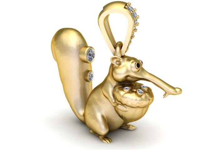 SQUIRREL ANIMAL PENDANT 3D PRINTABLE MODLE