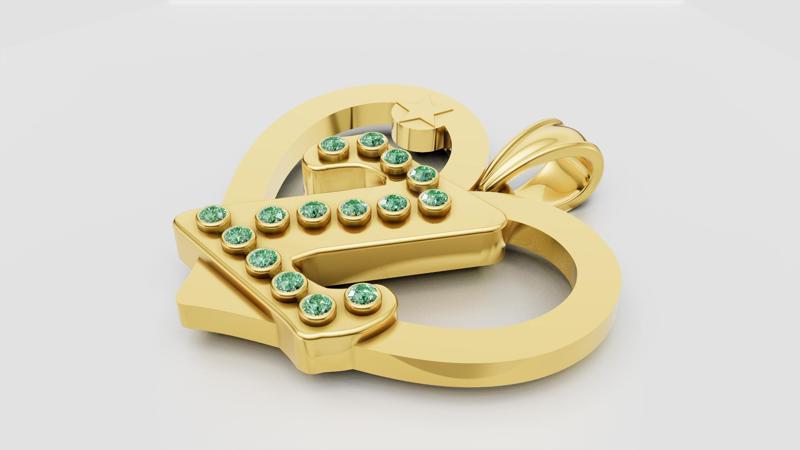 Z HEART PENDANT  3d printable model