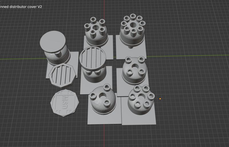 MSD Style Distributor Package For Wiring 8 Cylinder-3 Cylinder 1-25 Model Car Parts