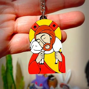 jesus good shepherd keychain | Holy Jesus is The good shepherded keychain