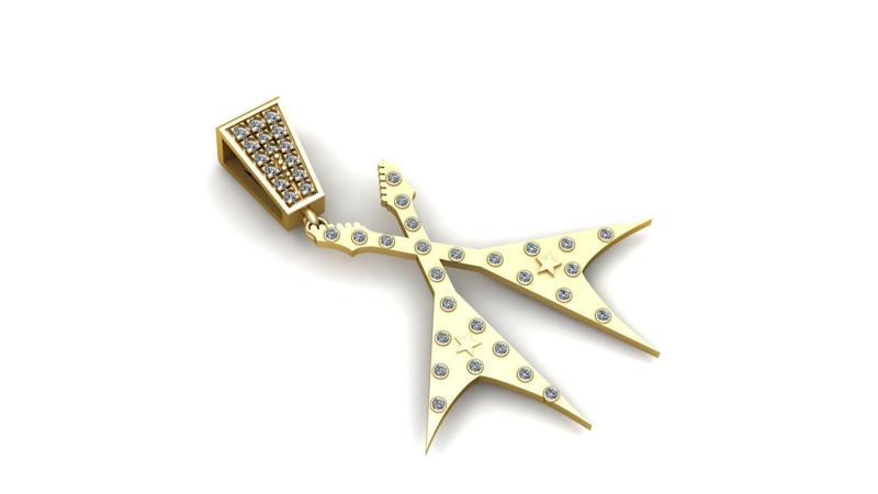 FASHION GOLD PENDANT 3d printable model