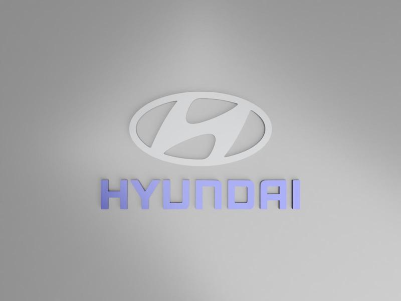 Hyundai Logo + Stand