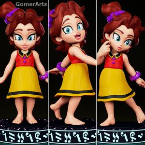 Pauline Family Dress Outfit From Donkey Kong Bananza 3 Pose Set STL