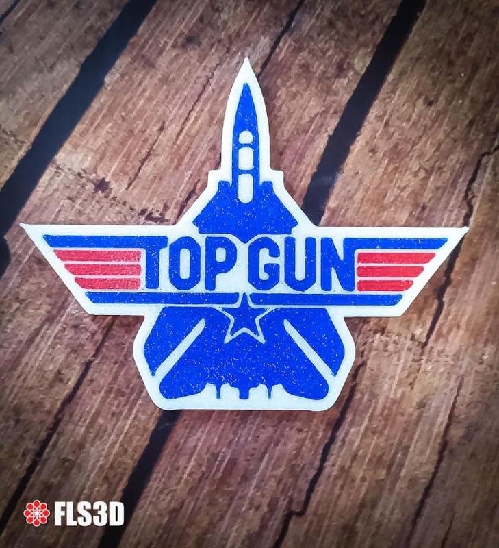 Top Gun-Inspired 3D Printed Magnet – Iconic Fighter Jet Logo