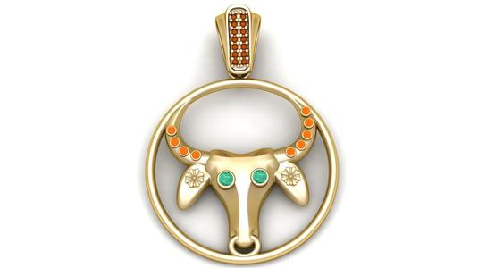 COW GOLD PENDANT  3d printable model