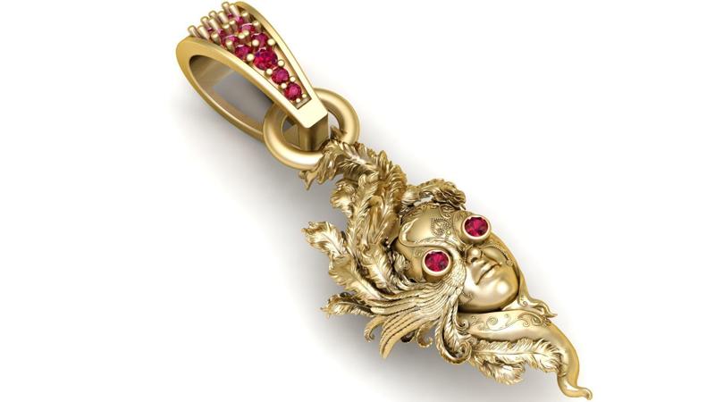 MEN FACES PENDANT 3d printable model