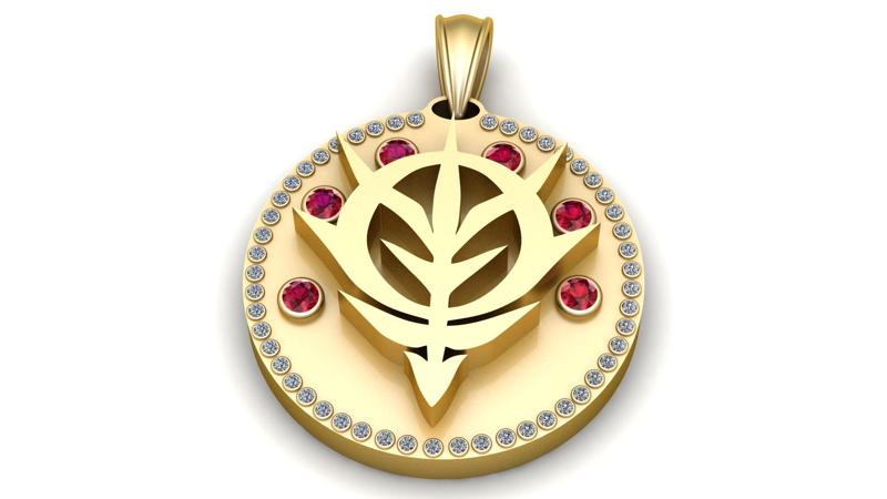 red gemstone necklace 3D printable model