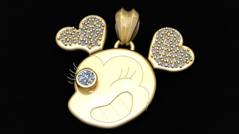 smiley face pendant 3d printable model