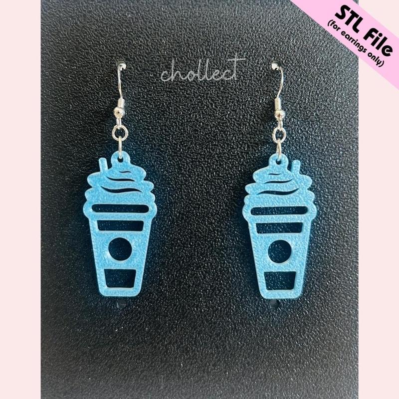 COFFEE CUP EARRINGS STL FILE