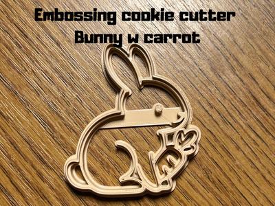 Embossing  cookie cutter bunny with carrot