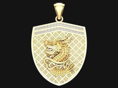 Dragon pendant - Mens pendant - N954912
