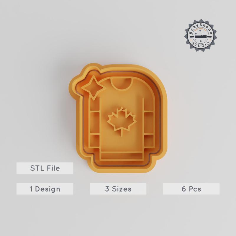 Shirt Shape Cutter & Stamp, Perfect for Cookies & Fondant, 6-Piece Set, Includes S/M/L Sizes PRODUCT_5492