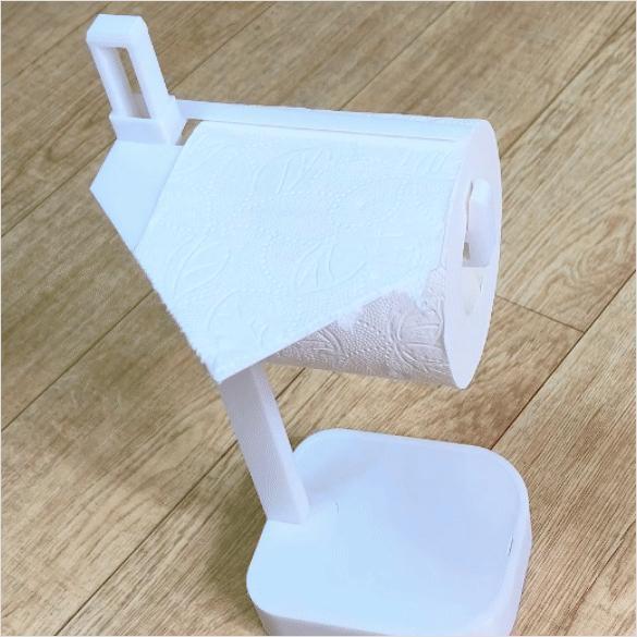 Toilet paper holder that allows one-handed tearing