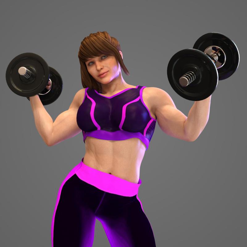 Fitness Trainer  Girl Statuette