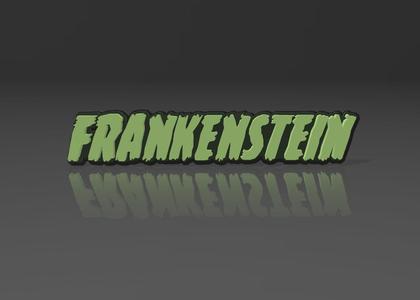 Frankenstein Universal Monsters Nameplate, Logo for Neca model display, etc