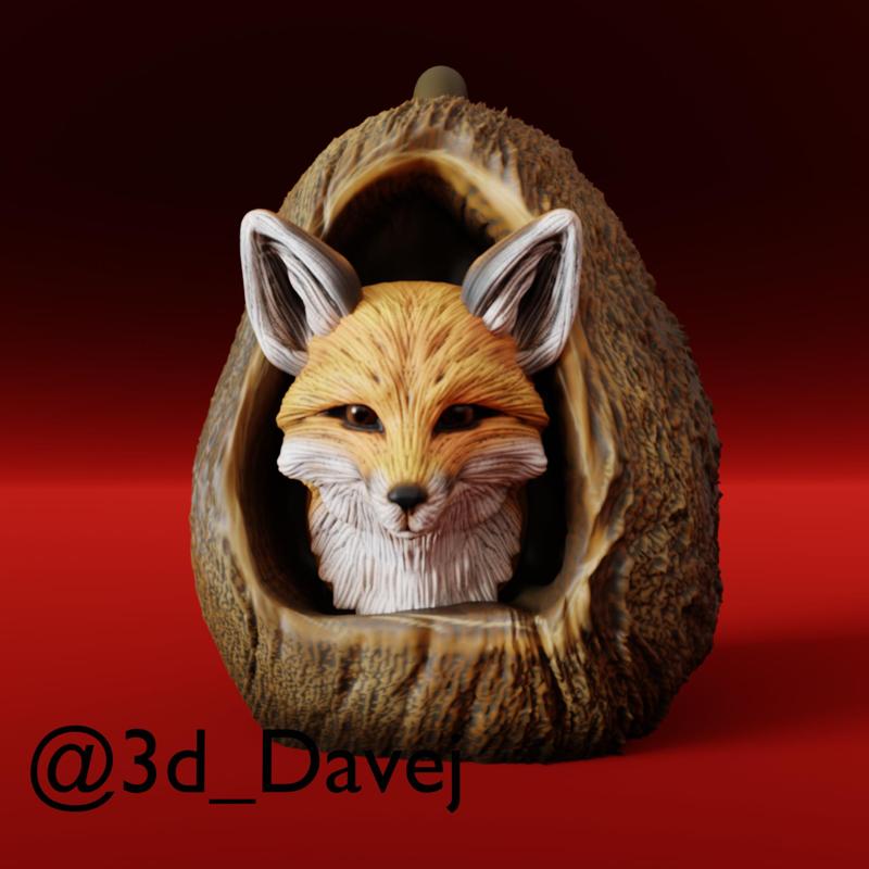 Christmas fox ornament