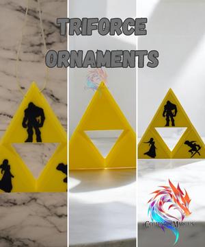 Triforce ornaments set of 3 / without holders / 3mf included