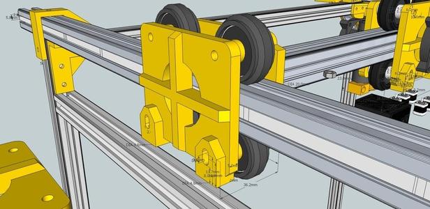 20x20mm aluminium extrusion gantry system