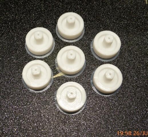 Round toilet lid buffer for 8 mm hole