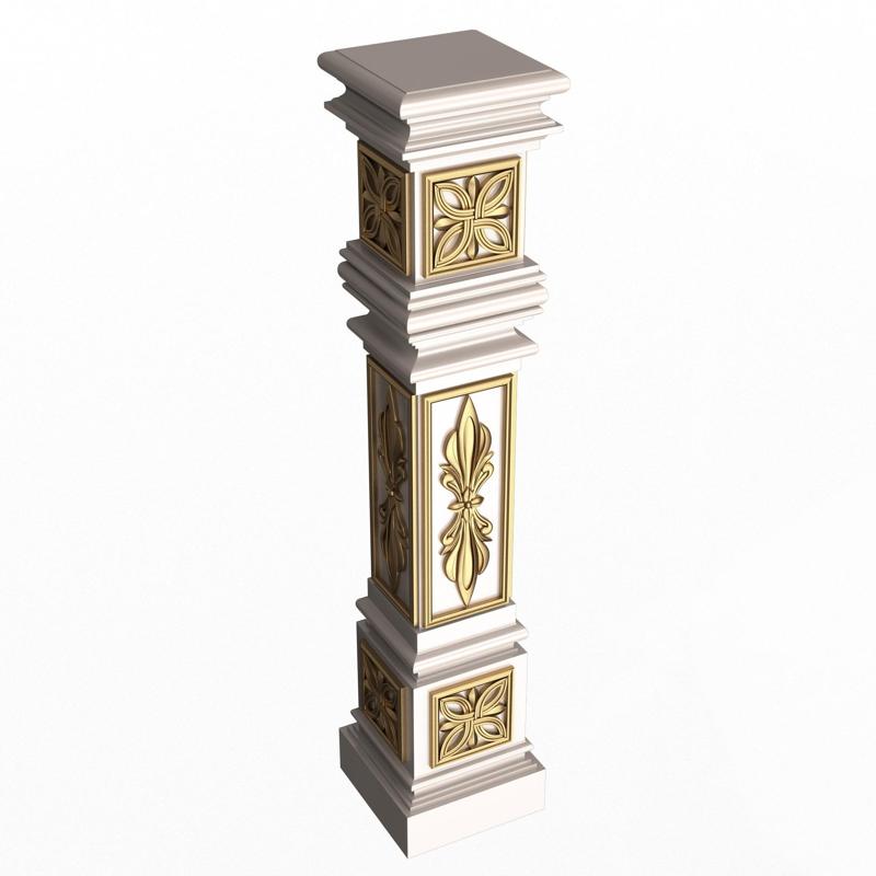 Stair Baluster 05 White