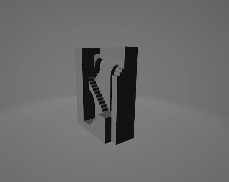 Abstract Stair B – 3D Printable Contemporary Staircase Model
