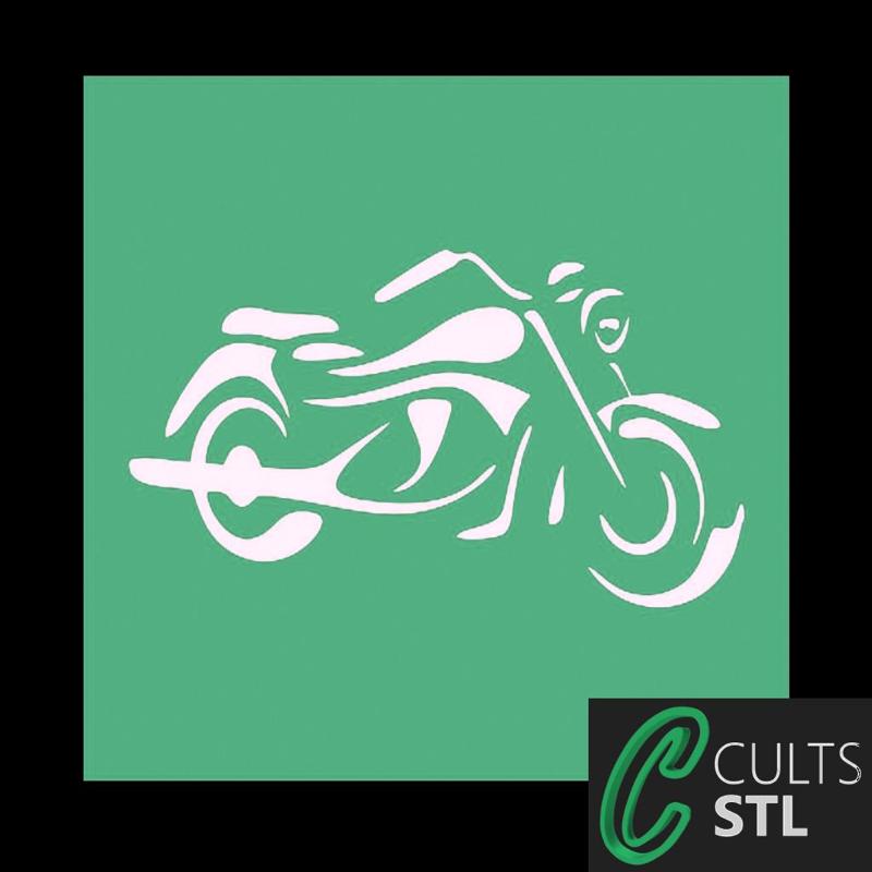 Stencil Motocicleta - 10x10cm