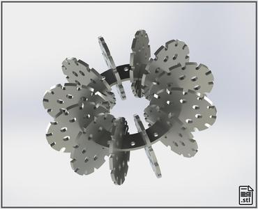 Rodin Coil Torus .STL | 12 inch 300mm. x 80mm. Diameter Coil | iToroid Vortex Wave Field Generator | PEMF Coil 2 x 12 groves