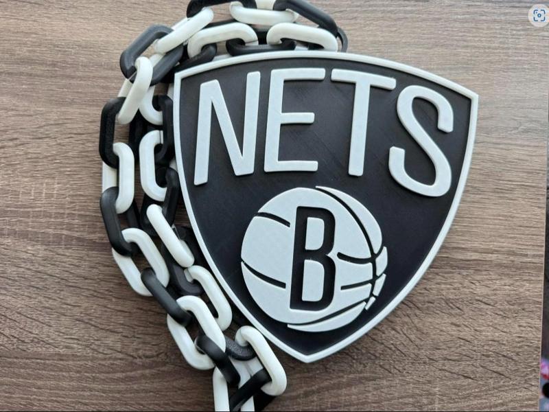 Brooklyn Nets Oversized Necklace, Pendant