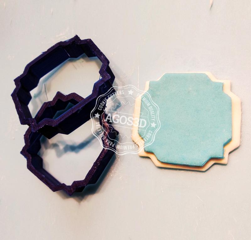 PLAQUE COOKIE CUTTER - COOKIE CUTTER OR FONDANT PLATE - RETRO VINTAGE