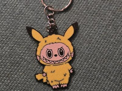 keychain labu bu and the monster pokemon pikachu 