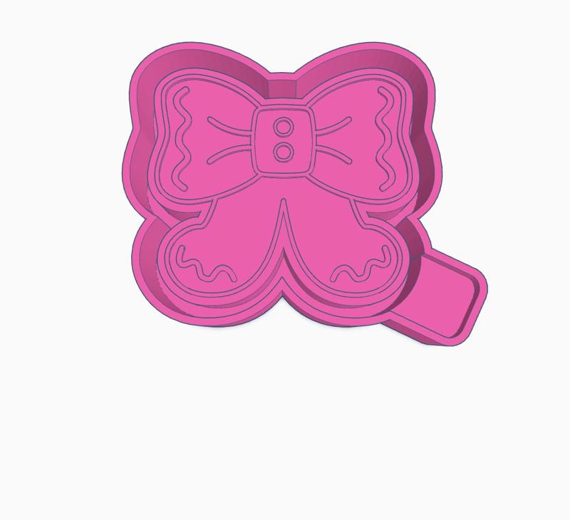 Gingerbread Bow Mold Housing STL