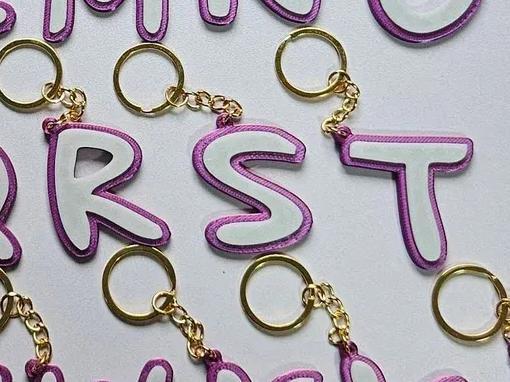 letter S keychain