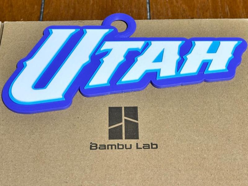 Utah Jazz Mountain Word Mark 3D logo