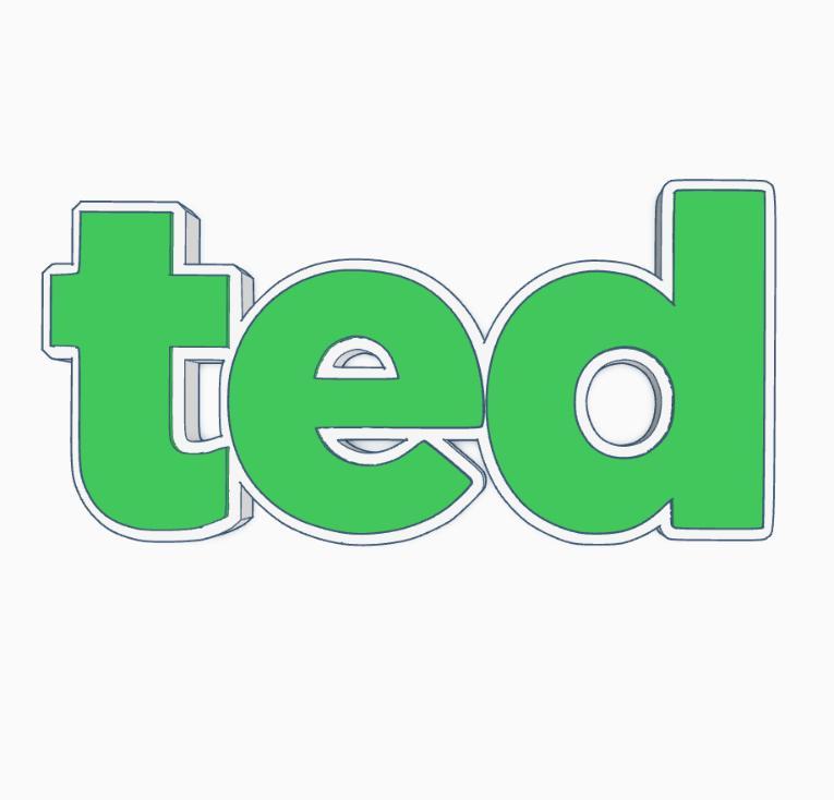 TED Logo Display by MANIACMANCAVE3D