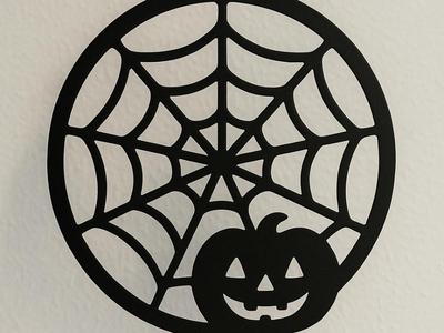 Halloween Spider Web with Pumpkin – Hanging Decoration