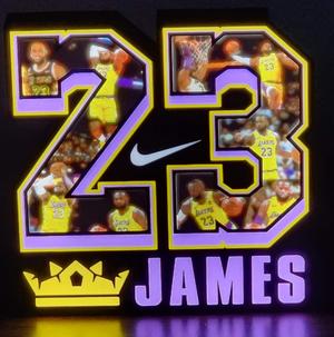 Lebron James 23 Lithophane Lightbox