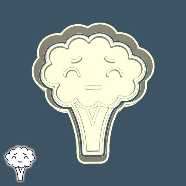 Food & drinks cookie cutters - broccoli (style 1)