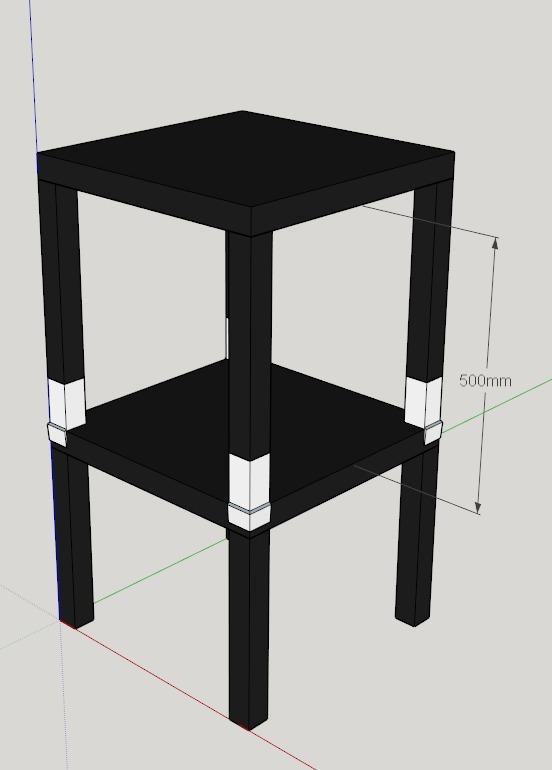 Ikea Lack Table Lifted Stacker (v2)