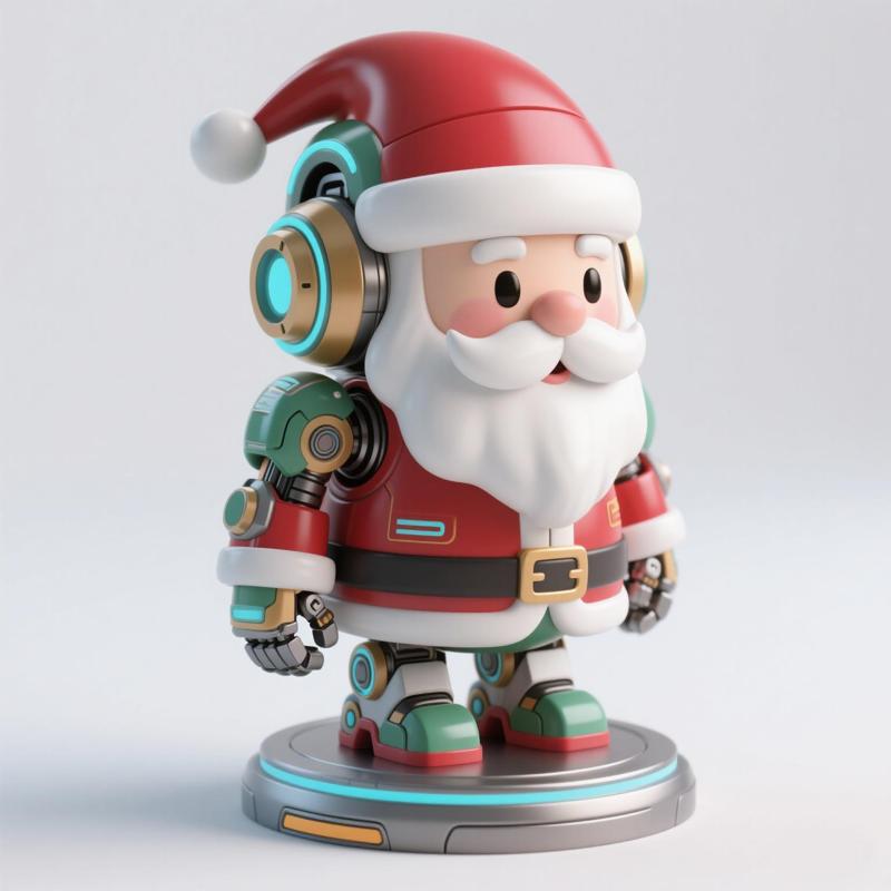 Robot Sculpture Mech Sculpture Father Christmas
