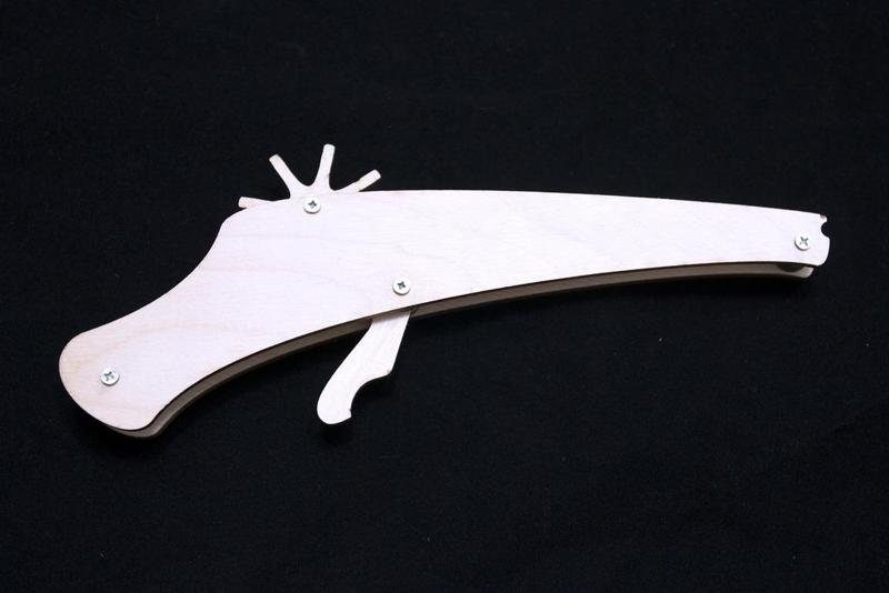Rubber Band Gun Laser Cut