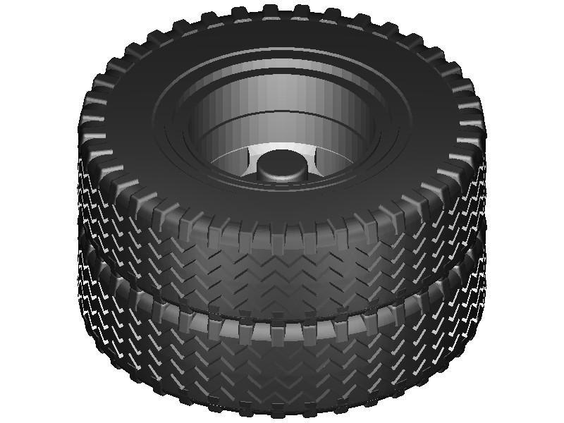 IFA W50 wheel tire with rim twin double 1:43