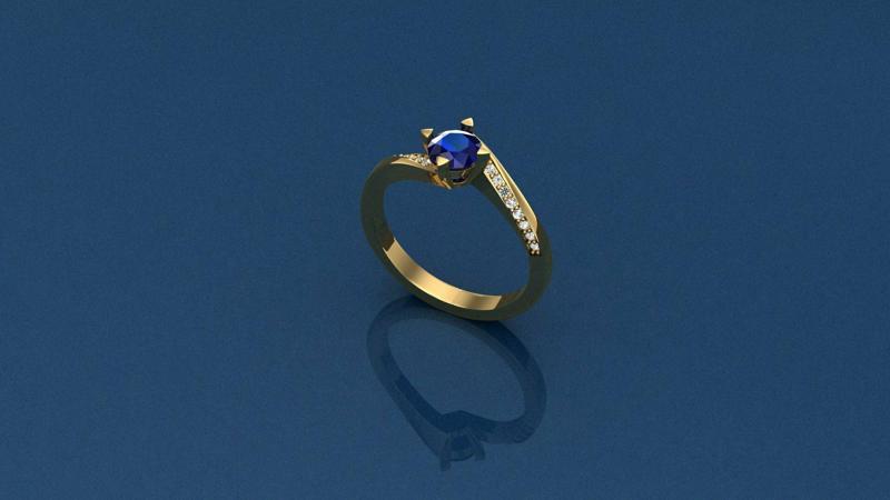 single stone ring FOR SIDE STONES
