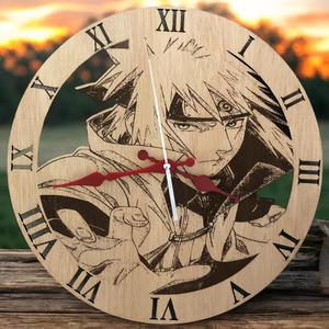 Naruto laser-cut clock