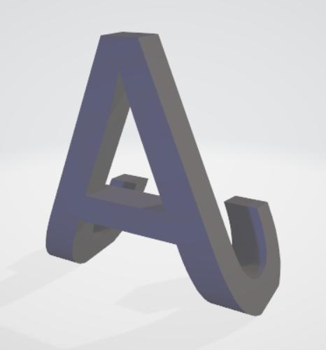 AJ art combination letters 90° rotation