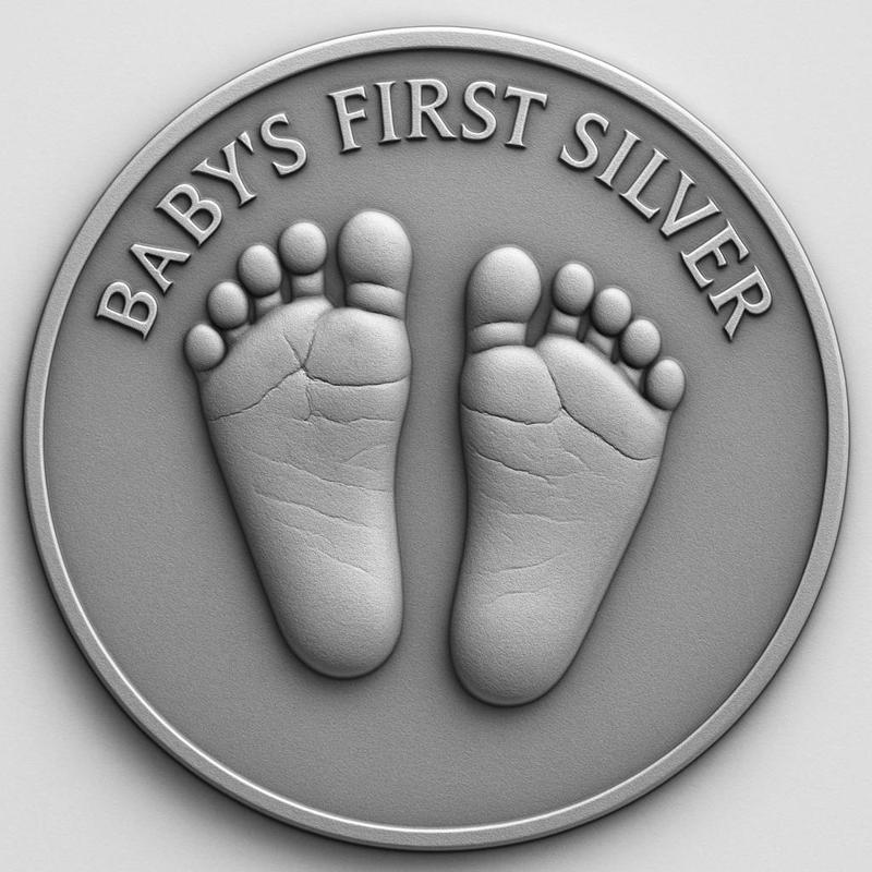 baby's first silver coin 2025 (double sided)