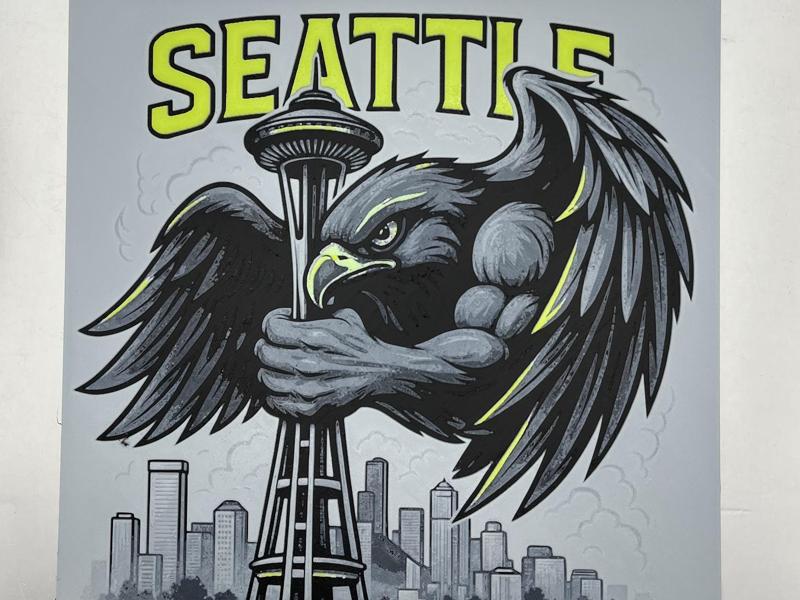 Seattle Seahawk Hueforge