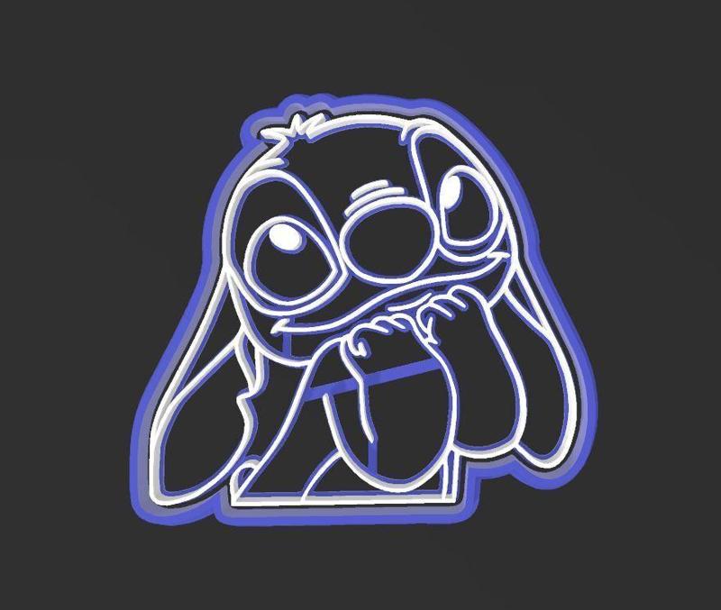 Stitch, Valentine's Day Cookie Cutter