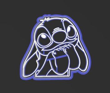 Stitch, Valentine's Day Cookie Cutter